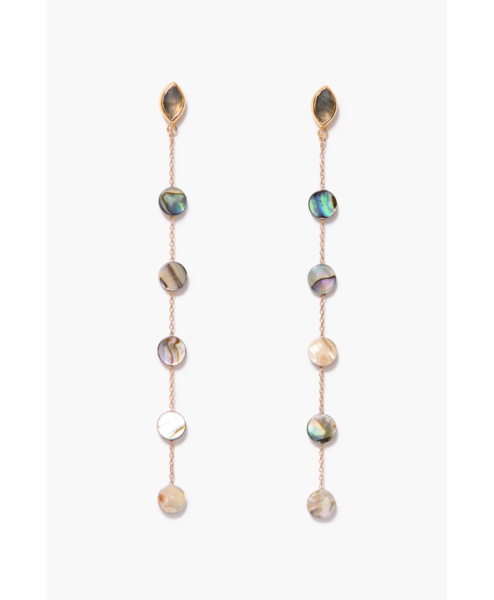 Gwen Tiered Earrings Abalone