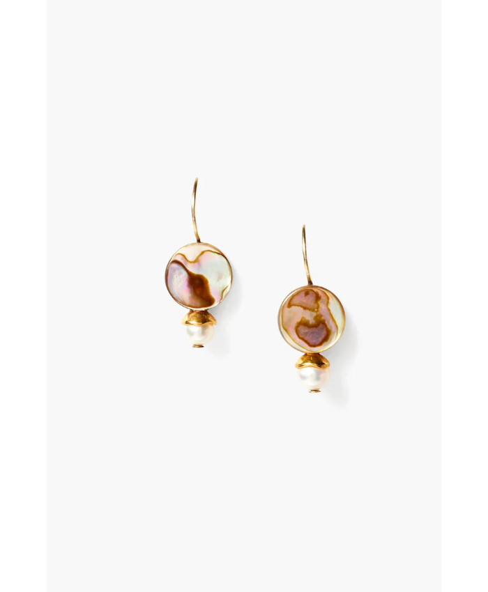 Damaris Earrings Petite Abalone Mix