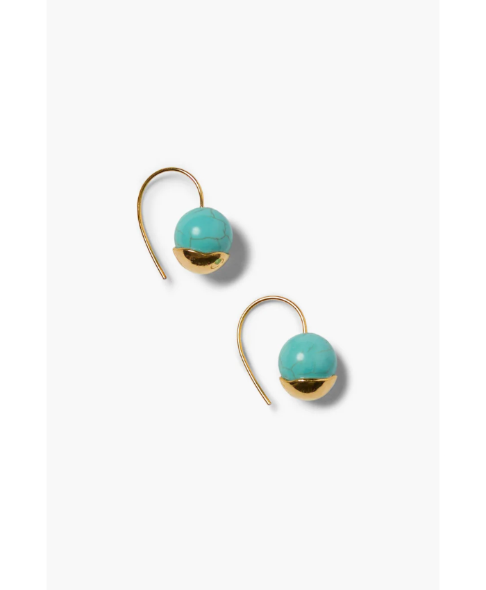 Gold Dipped Turquoise Earrings