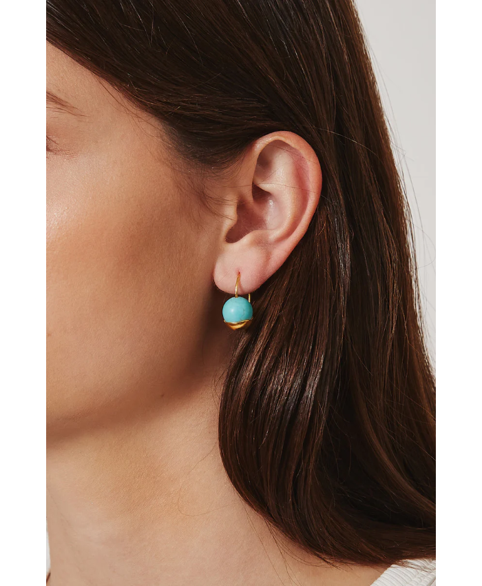 Gold Dipped Turquoise Earrings