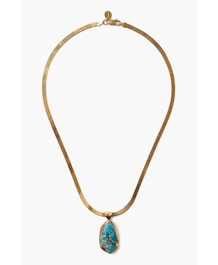 Turquoise Totem Herringbone Necklace