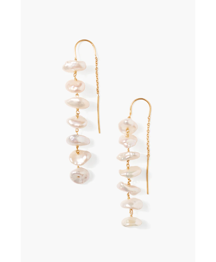 Anini Thread Thru Earrings Gold