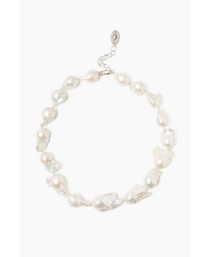 White Baroque Pearl Collar Necklace