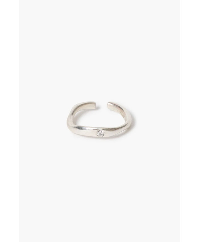 Ripple Diamond Toe Ring