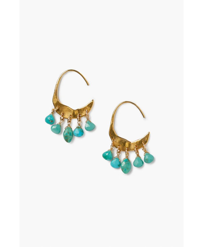 Crescent Earrings Mini Turquoise