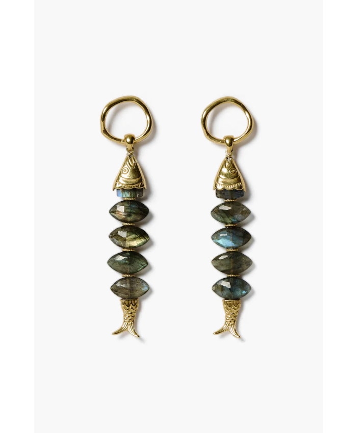 Orris Earrings Labradorite
