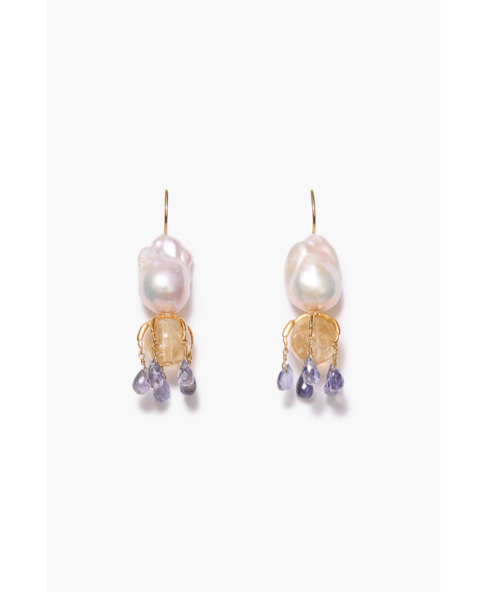 Lark Drip Earrings Citrine