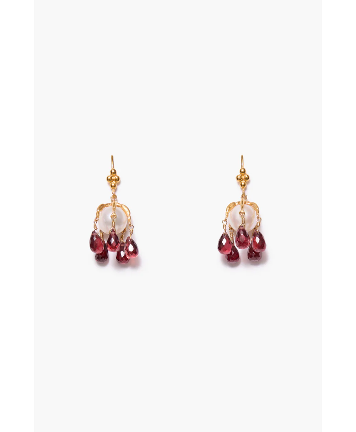 Lark Drip Earrings Garnet