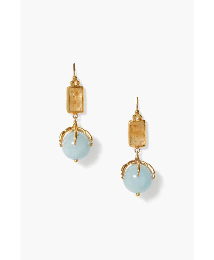 Lark Drop Earrings Citrine Mix