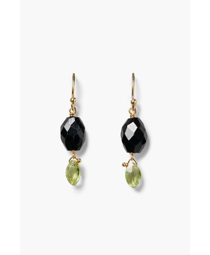 Jelly Bean Earrings Black Tourmaline
