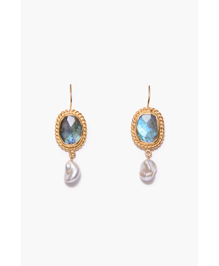 Vignette Drop Earrings Labradorite