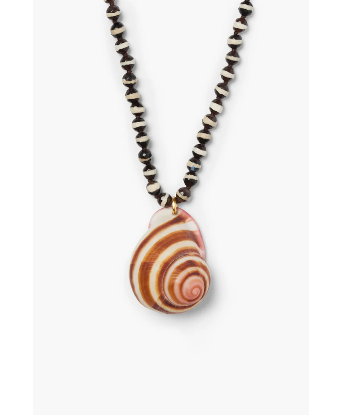 Mollusk Necklace Black Agate