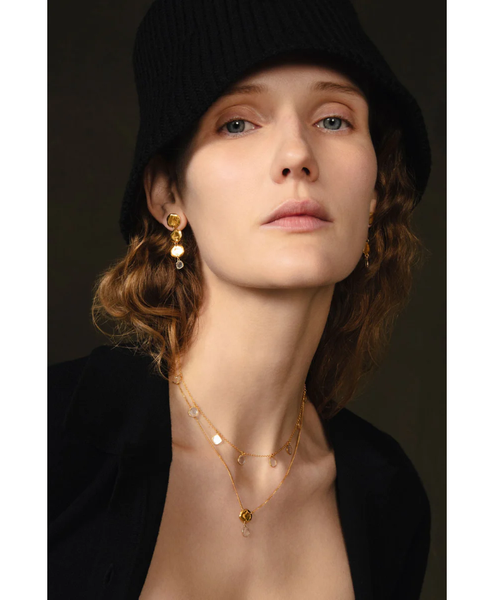 Mirage Coin Earrings Yellow Gold