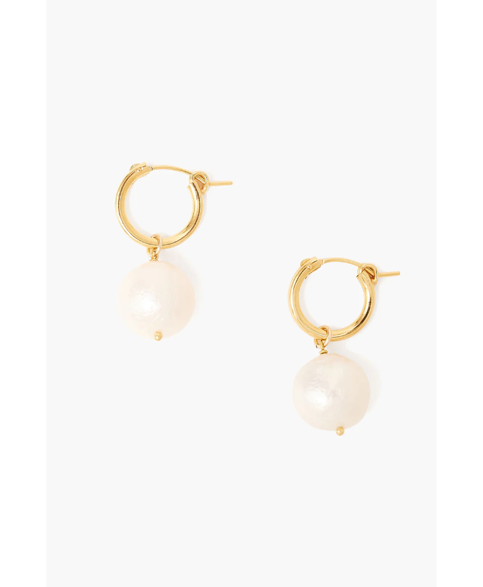 Baroque Pearl Hoop Earrin