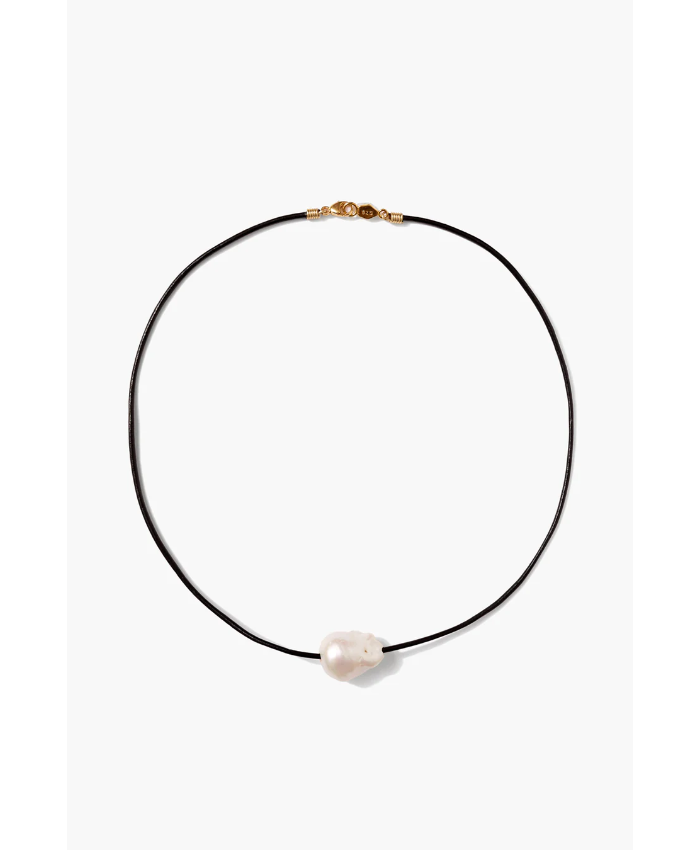 Isla Pearl Necklace Black