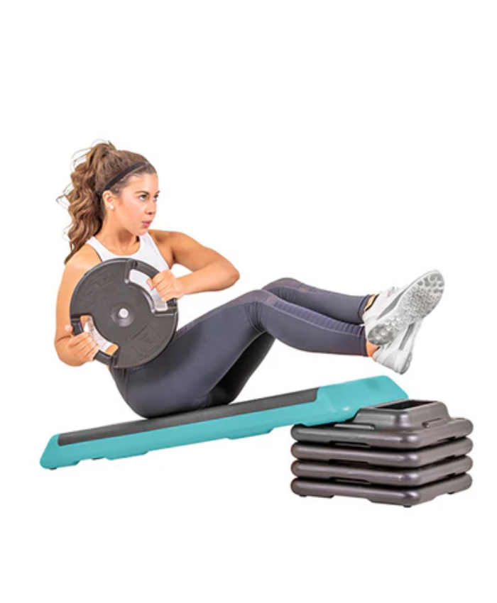 The Step Club Size Platform With Two (2) Freestyle Risers and Two (2) Original Risers