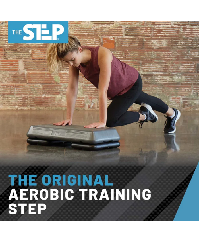 The Step Circuit Size Platform with Two (2) Freestyle Risers - Grey