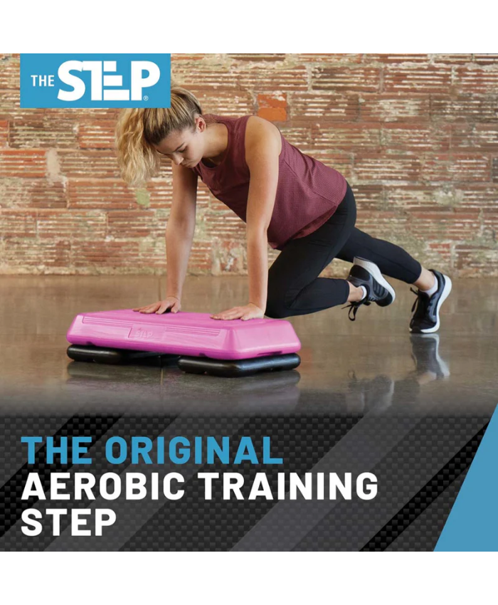 The Step Circuit Size Platform With Two (2) Freestyle Risers - Pink