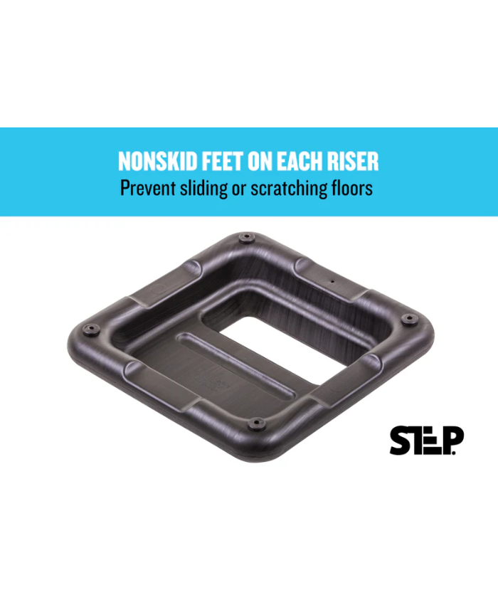 The Step Freestyle Aerobic Risers – Health Club Size - Black