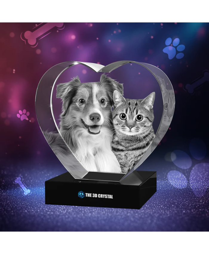 3D Crystal Pet Heart