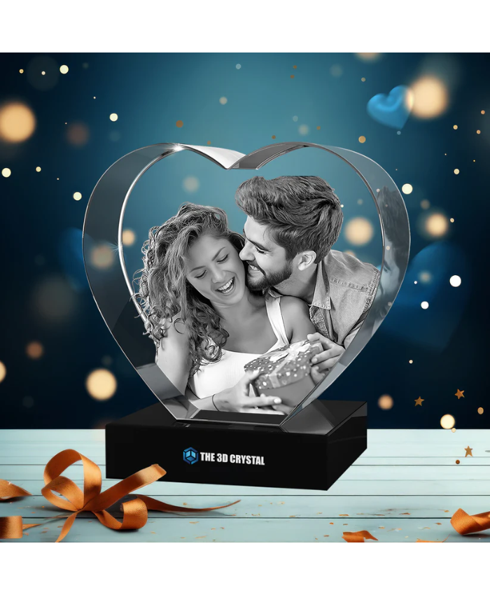 3D Crystal Heart For Birthday Gift