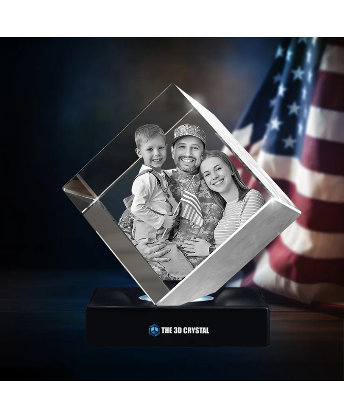 3D Diamond Crystal For Independence Day Gift