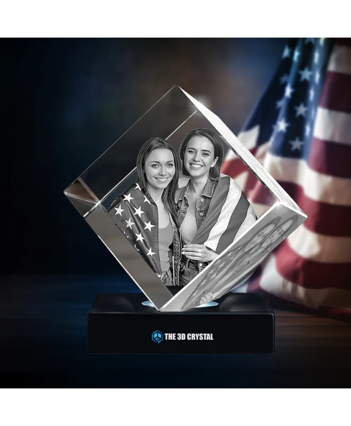 3D Diamond Crystal For Independence Day Gift