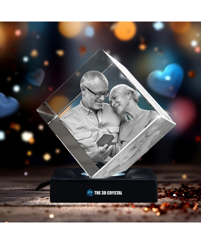 3D Diamond Crystal For Anniversary Day Gift