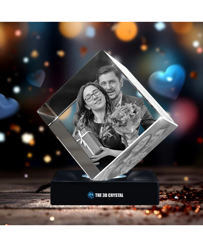 3D Diamond Crystal For Anniversary Day Gift