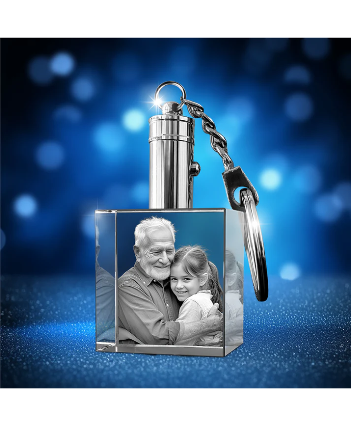 Heritage Series Custom 3D Crystal Photo Keychain