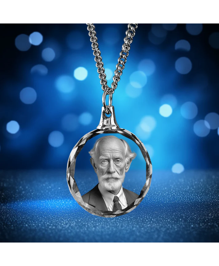 Memorial 3D Crystal Round Necklace – Custom Gift For Women, Men