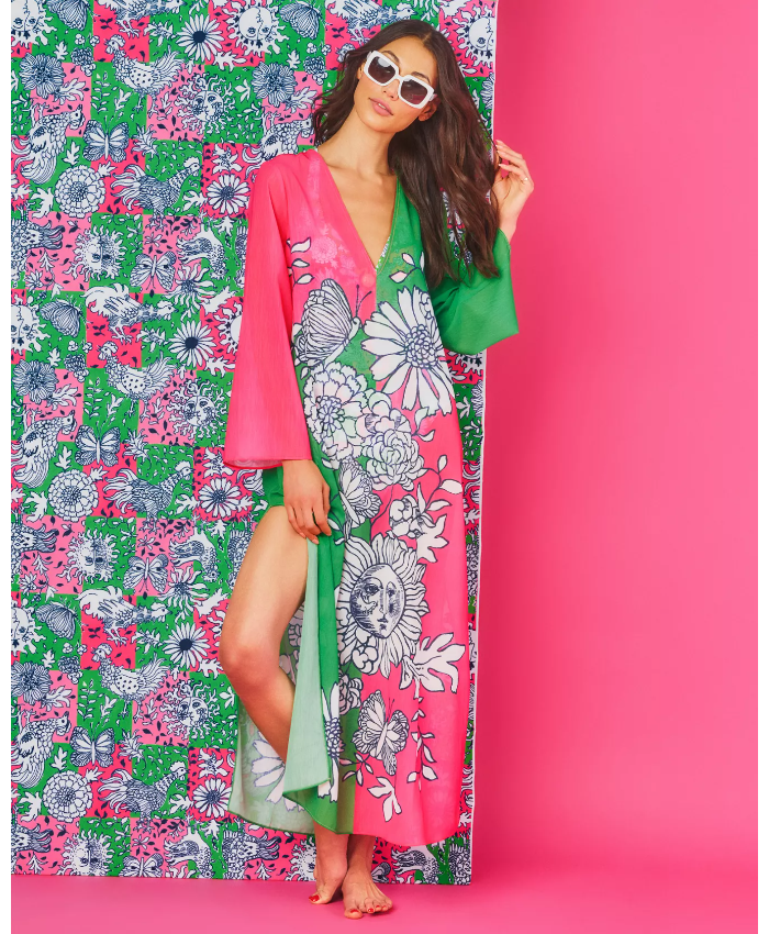 Perry Long Sleeve Maxi Cover-Up