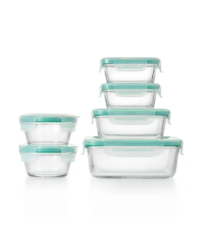 OXO Good Grips 12 Piece Smart Seal Glass Container Set