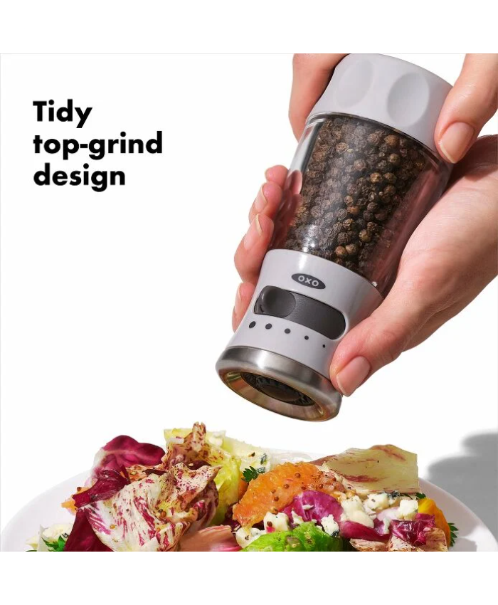 Contoured Mess-Free Pepper Grinder