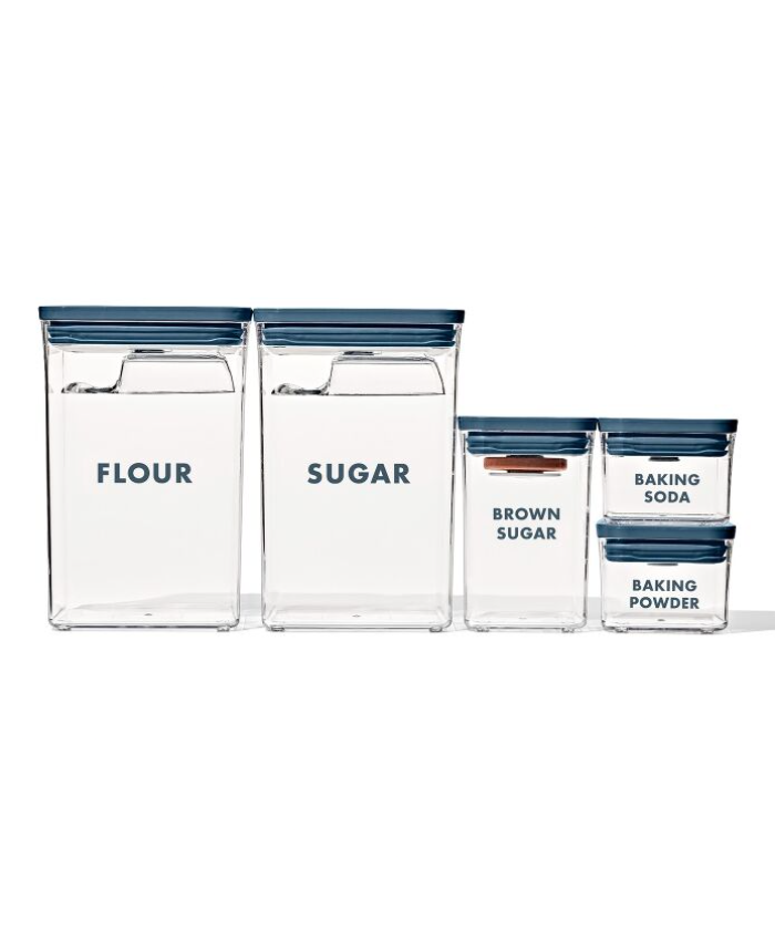 8-Piece Prelabeled Baking POP Container Set – Storm Blue