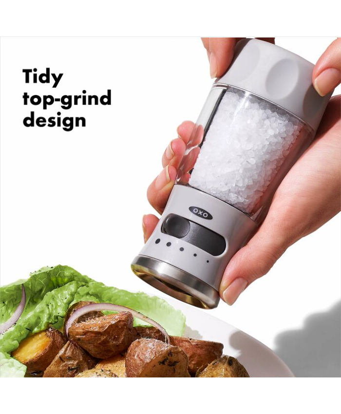 Contoured Mess-Free Salt Grinder
