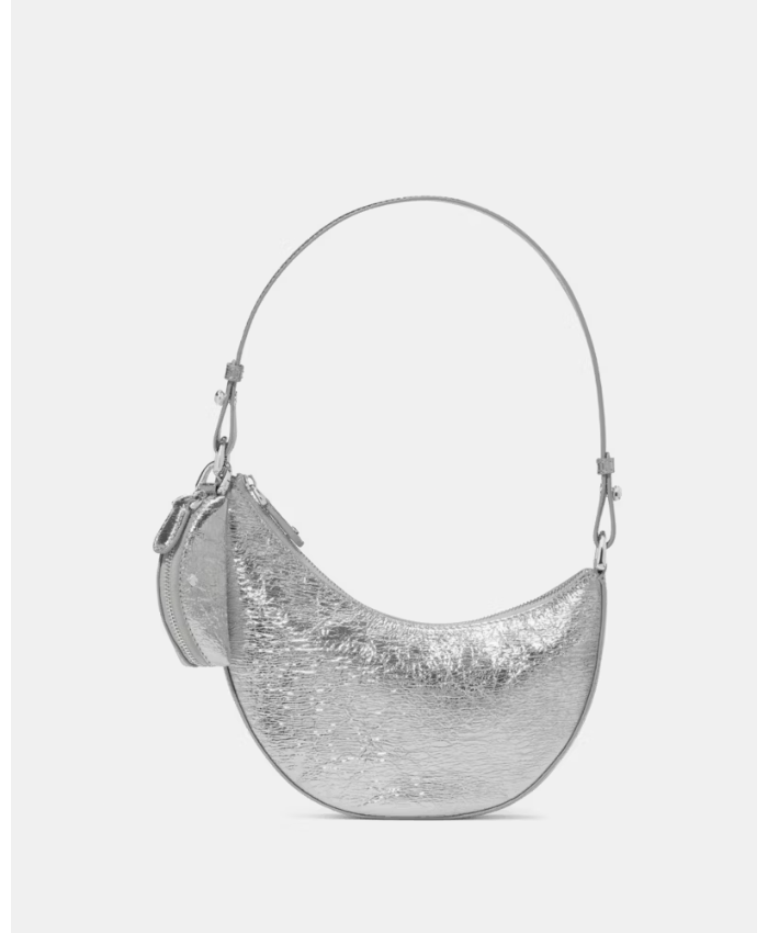 Duo Crinkle Metallic Mini Shoulder