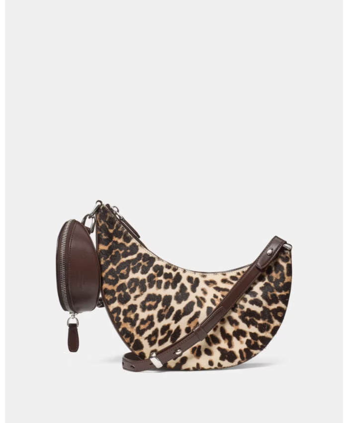 Duo Leopard Haircalf Crossbody Bag