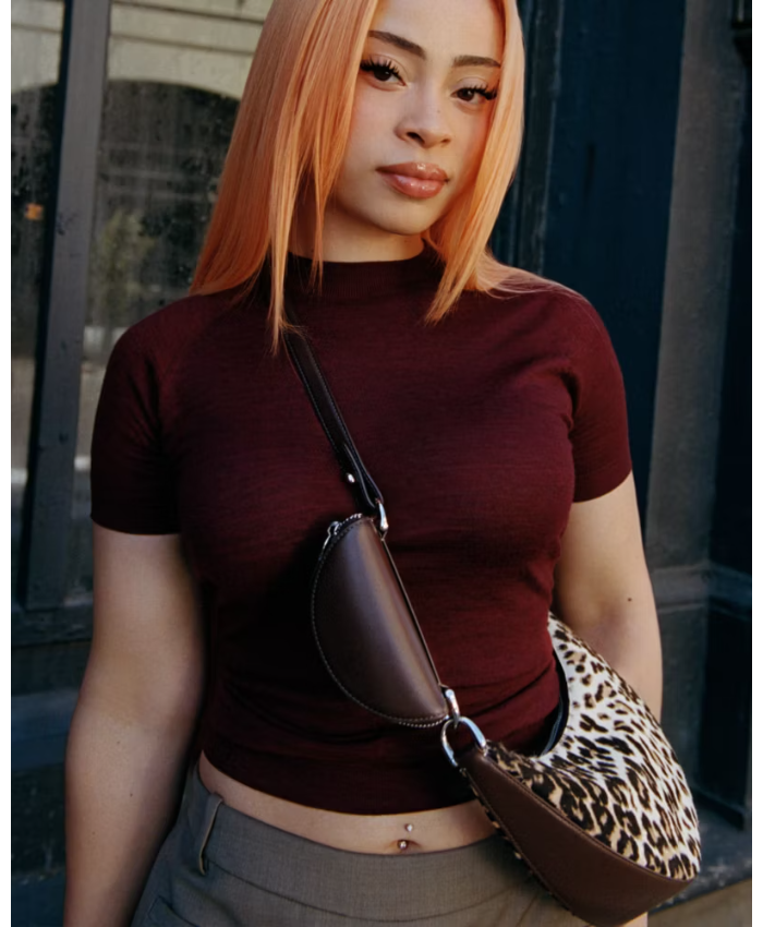 Duo Leopard Haircalf Crossbody Bag