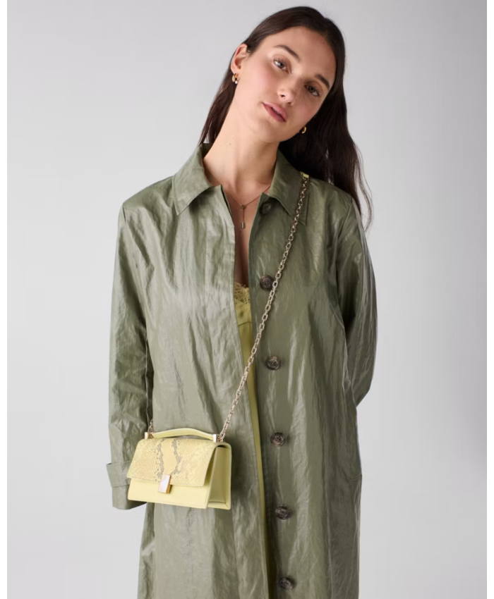 Deco Snake Embossed Mini Crossbody Bag