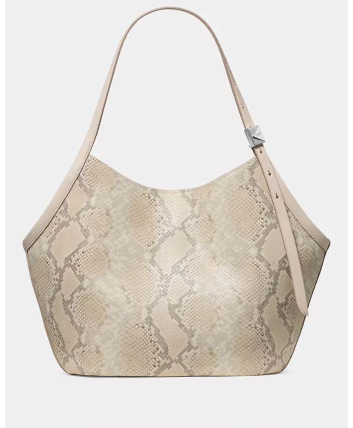 Deco Snake Embossed Tulip Tote Bag