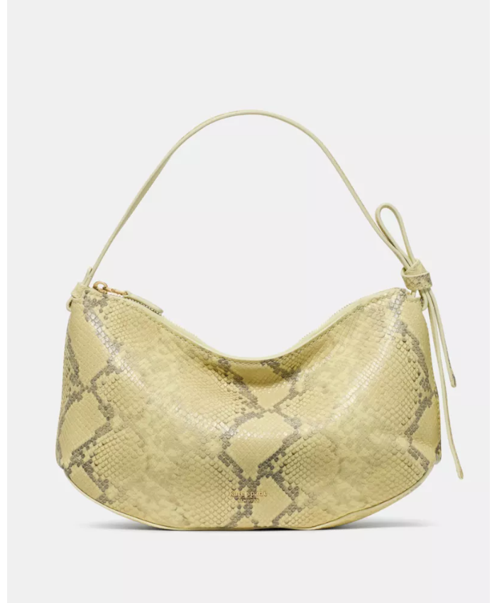 Loop Snake Embossed Shoulder Bag