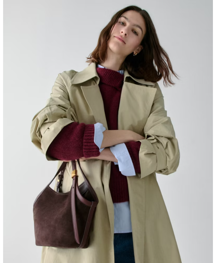 Deco Suede Small Tulip Tote Bag