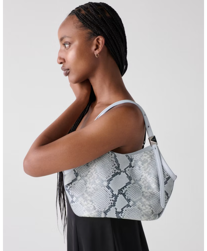 Deco Snake Embossed Small Tulip Tote Bag