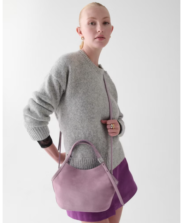 Deco Suede Small Tulip Tote Bag