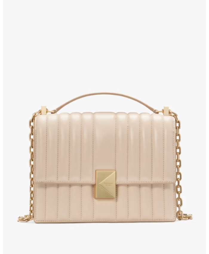 Deco Quilted Chain Shoulder Bag