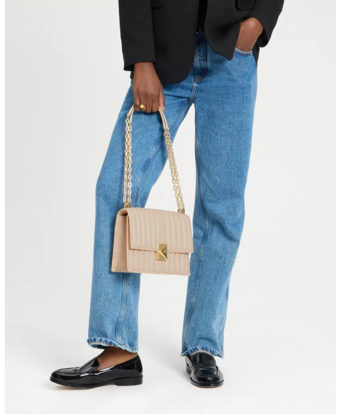 Deco Quilted Chain Shoulder Bag