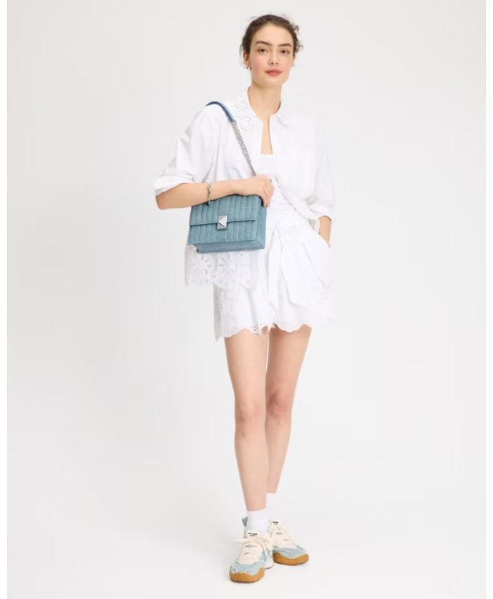 Deco Quilted Chain Shoulder Bag