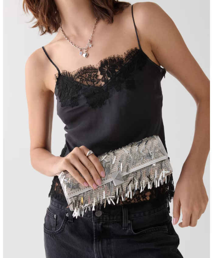 Deco Embellished Soft Mini Shoulder