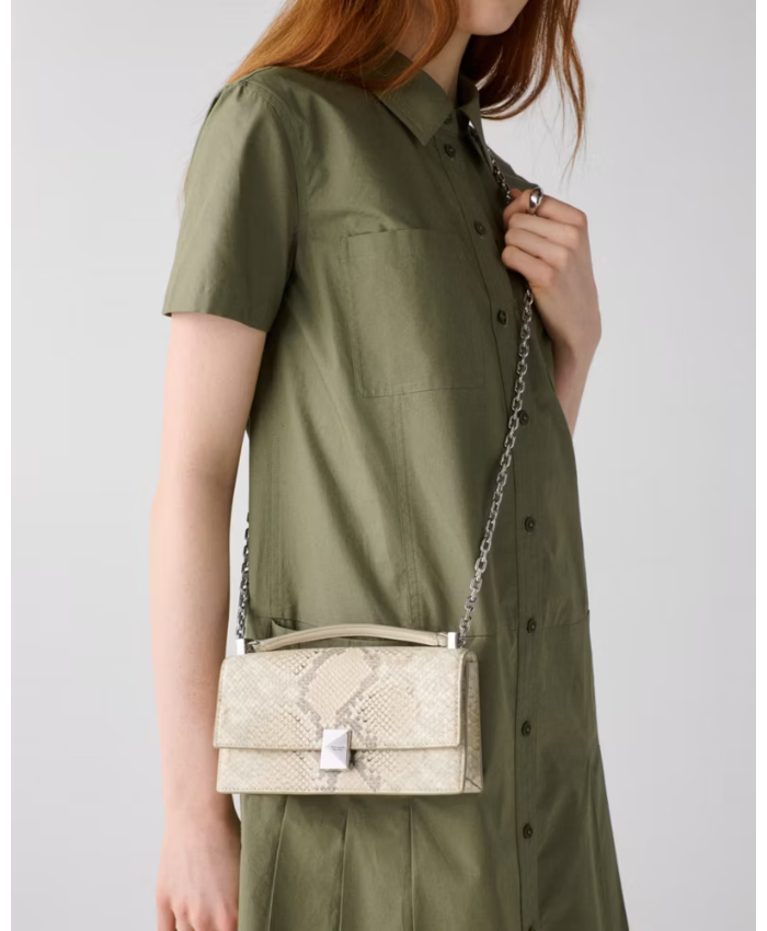 Deco Snake Embossed Mini Crossbody Bag